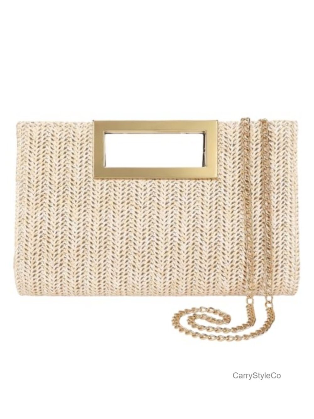 Straw Clutch Crossbody Evening Bag Woven Beach Purse